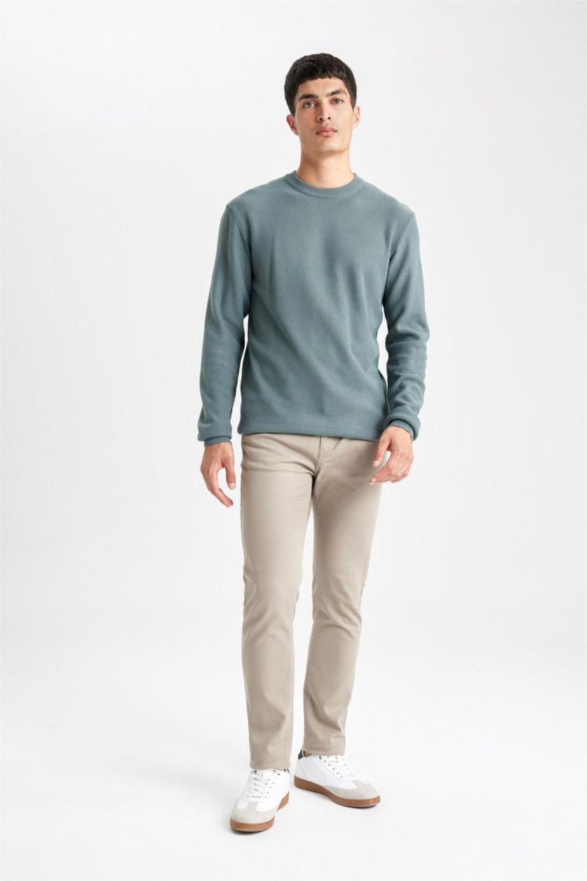 MAN Beige Slim Fit Trousers