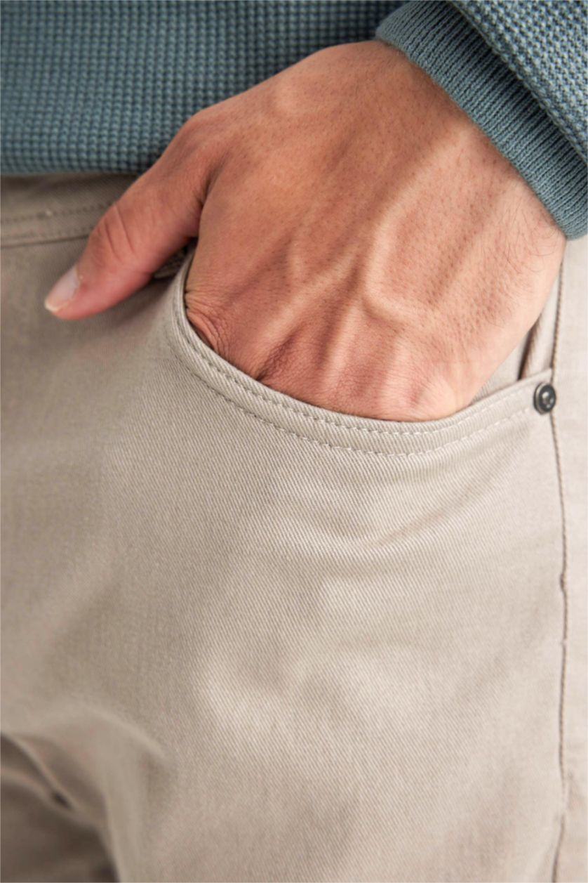 MAN Beige Slim Fit Trousers