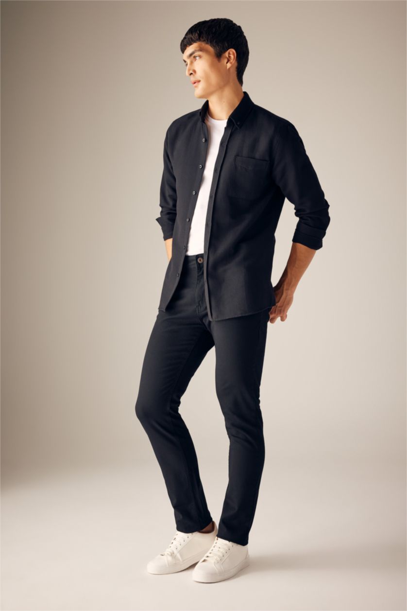 MAN Black Slim Fit Trousers