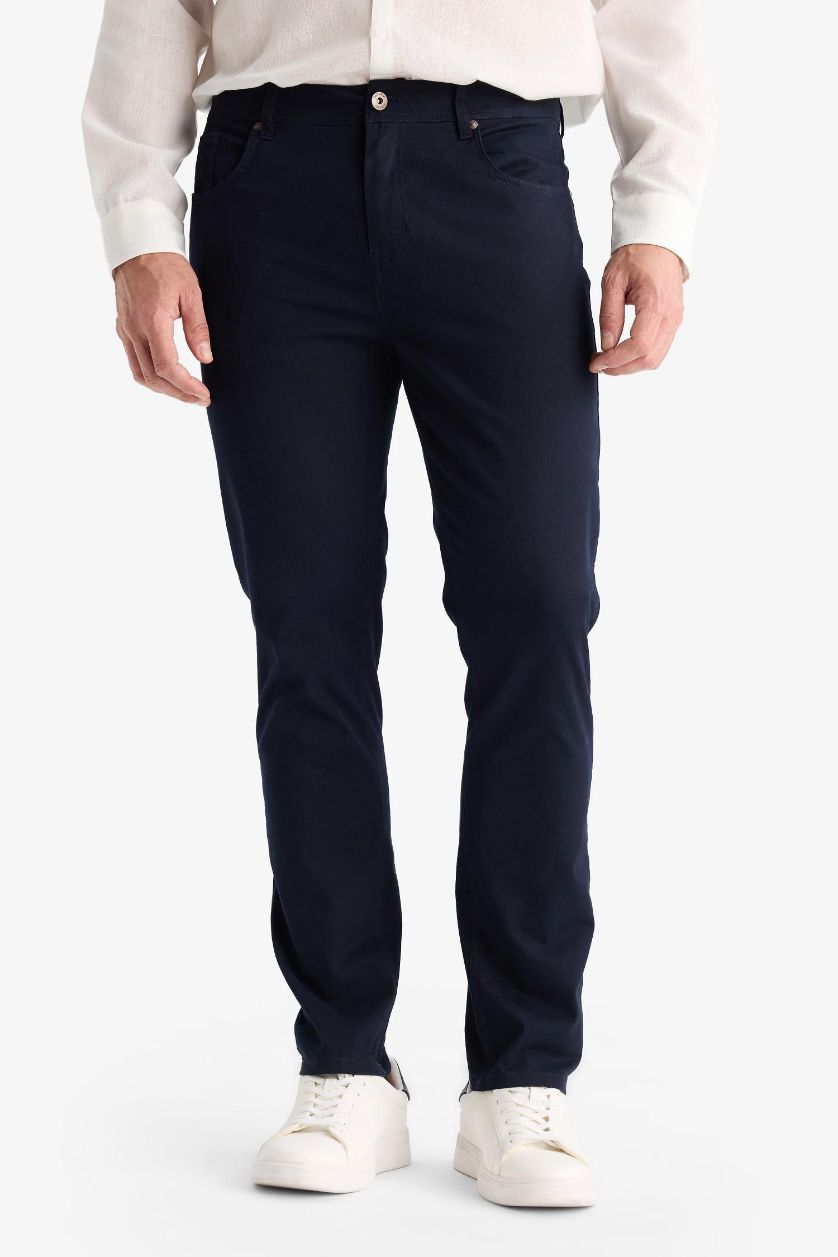 Erkek Lacivert Dar Kesim Pantolon