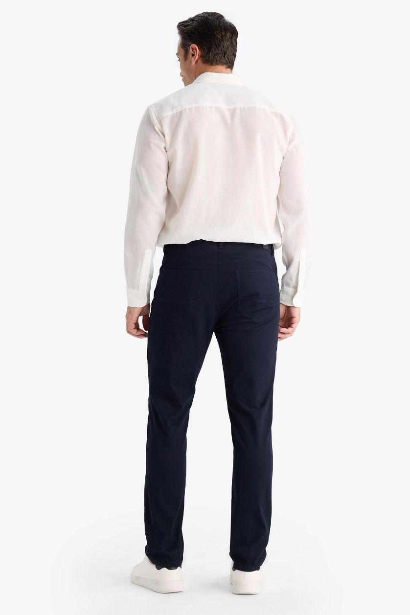 Erkek Lacivert Dar Kesim Pantolon