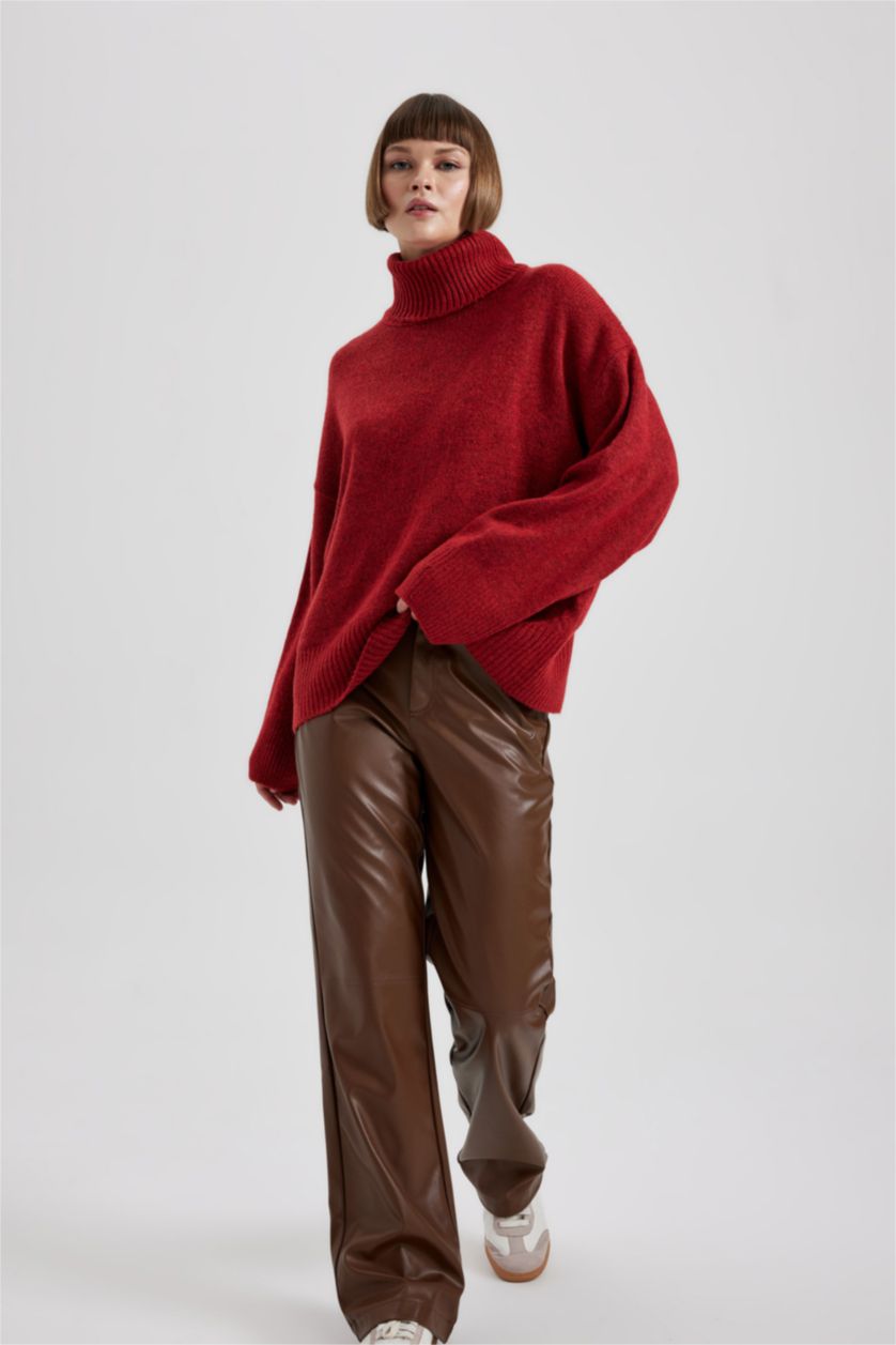 WOMAN Red Relax Fit Pullover