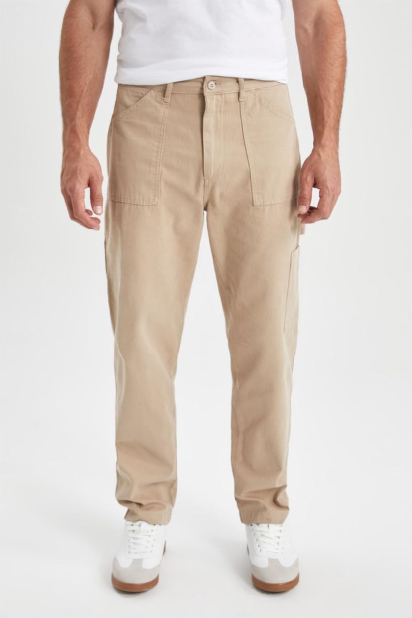 MAN Sand Straight Fit Trousers