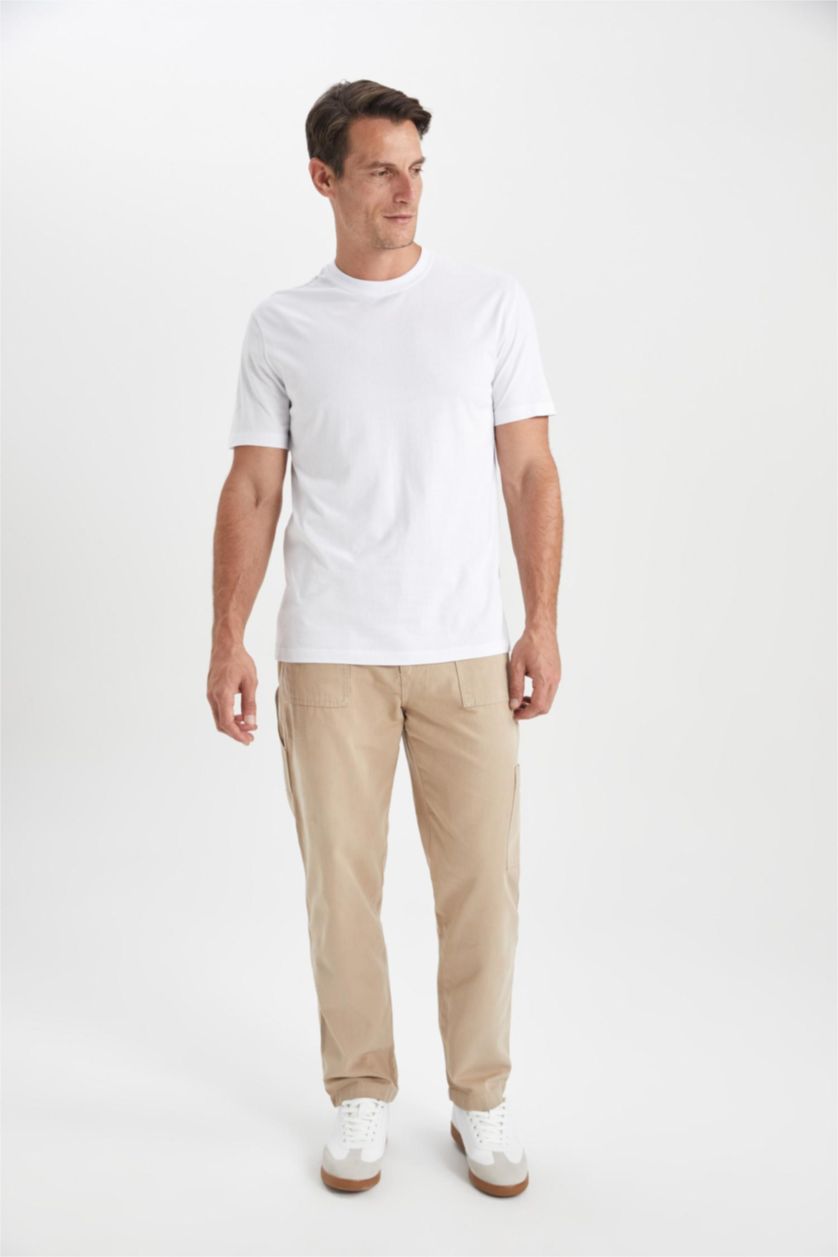 MAN Sand Straight Fit Trousers