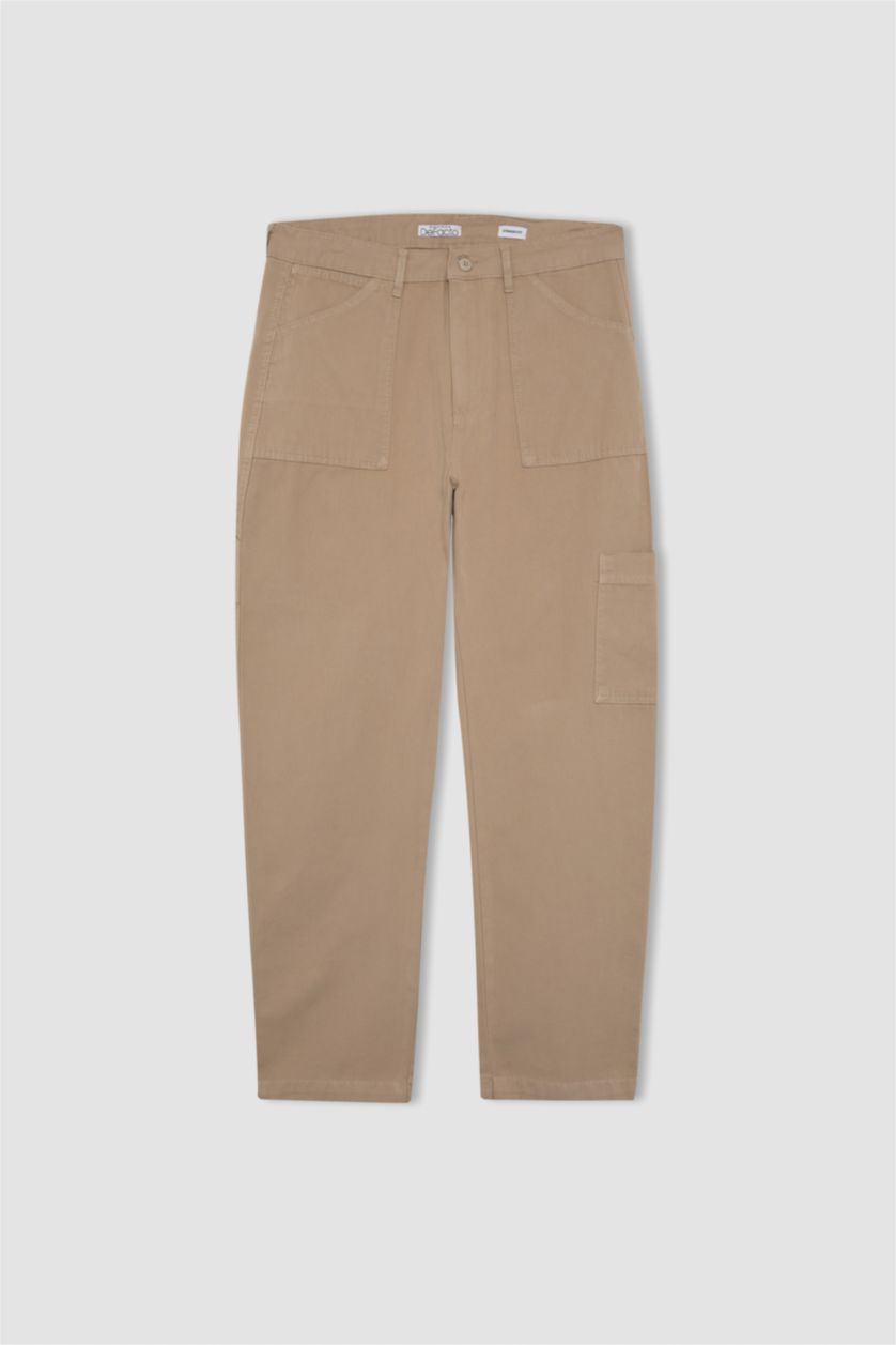 MAN Sand Straight Fit Trousers