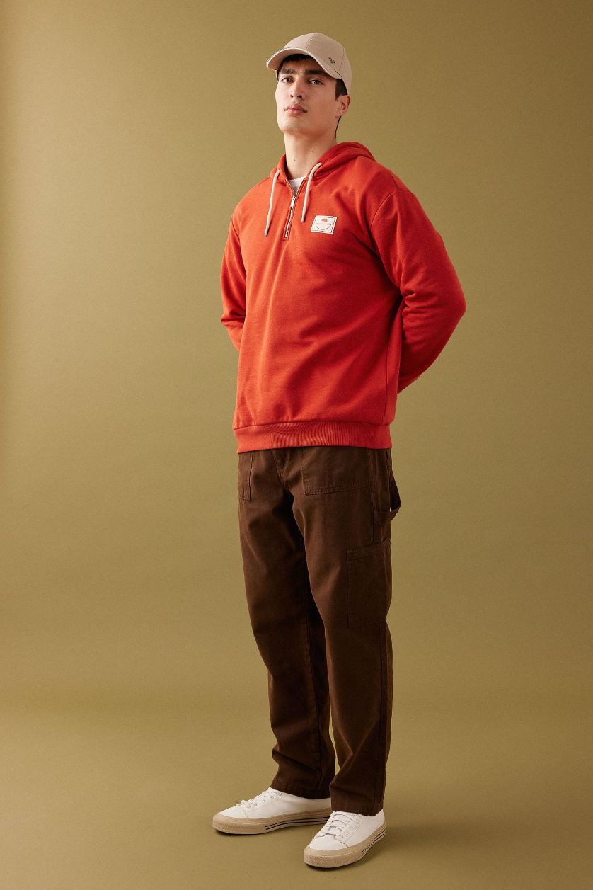 رجالي بني بنطلون قصة مستقيمة بخصر عادي