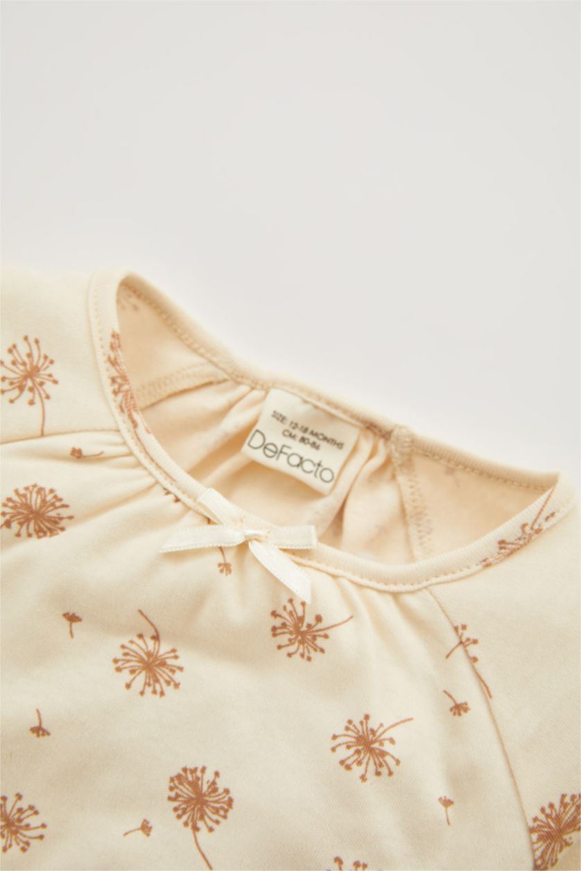 Малыши девочки Слоновая кость Пижама с цветочным принтом для малышей девочек