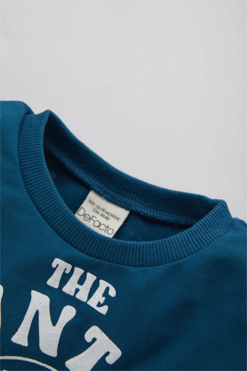 Малыши мальчики Петроль Свитшот с принтом из тонкой ткани для малышей мальчиков