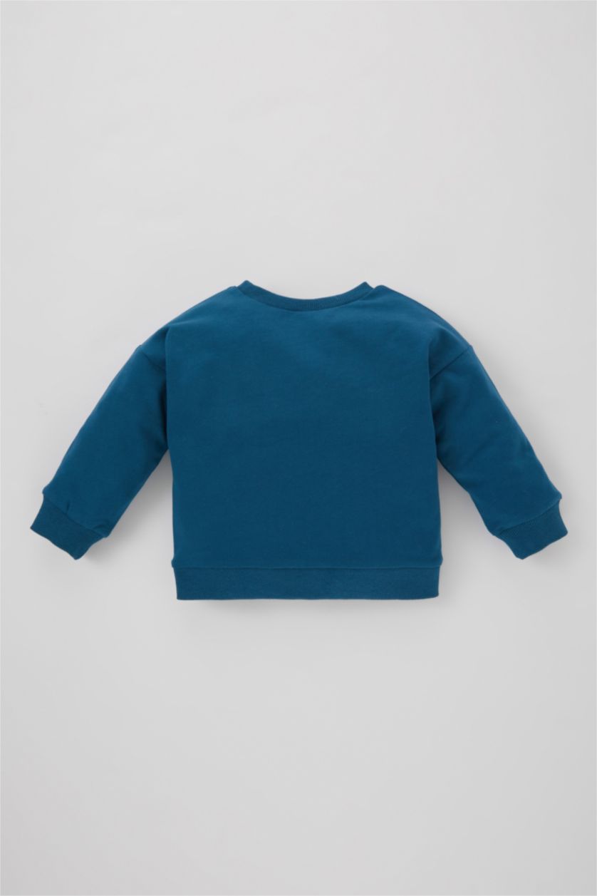 Малыши мальчики Петроль Свитшот с принтом из тонкой ткани для малышей мальчиков