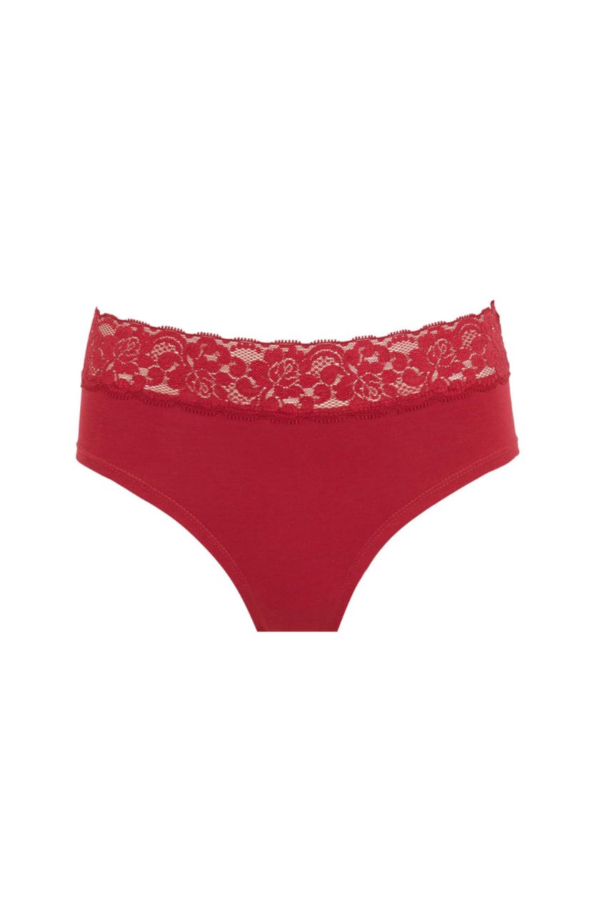 Kadın Koyu Yeşil Fall in Love 3'lü Paketli Basic Slip Külot