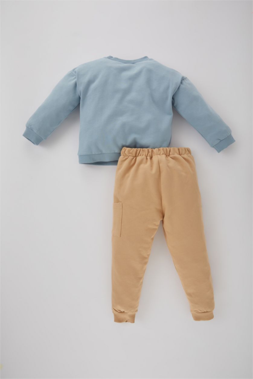 Малыши мальчики Голубрй Комплект из 2-х вещей с принтом для малышей мальчиков