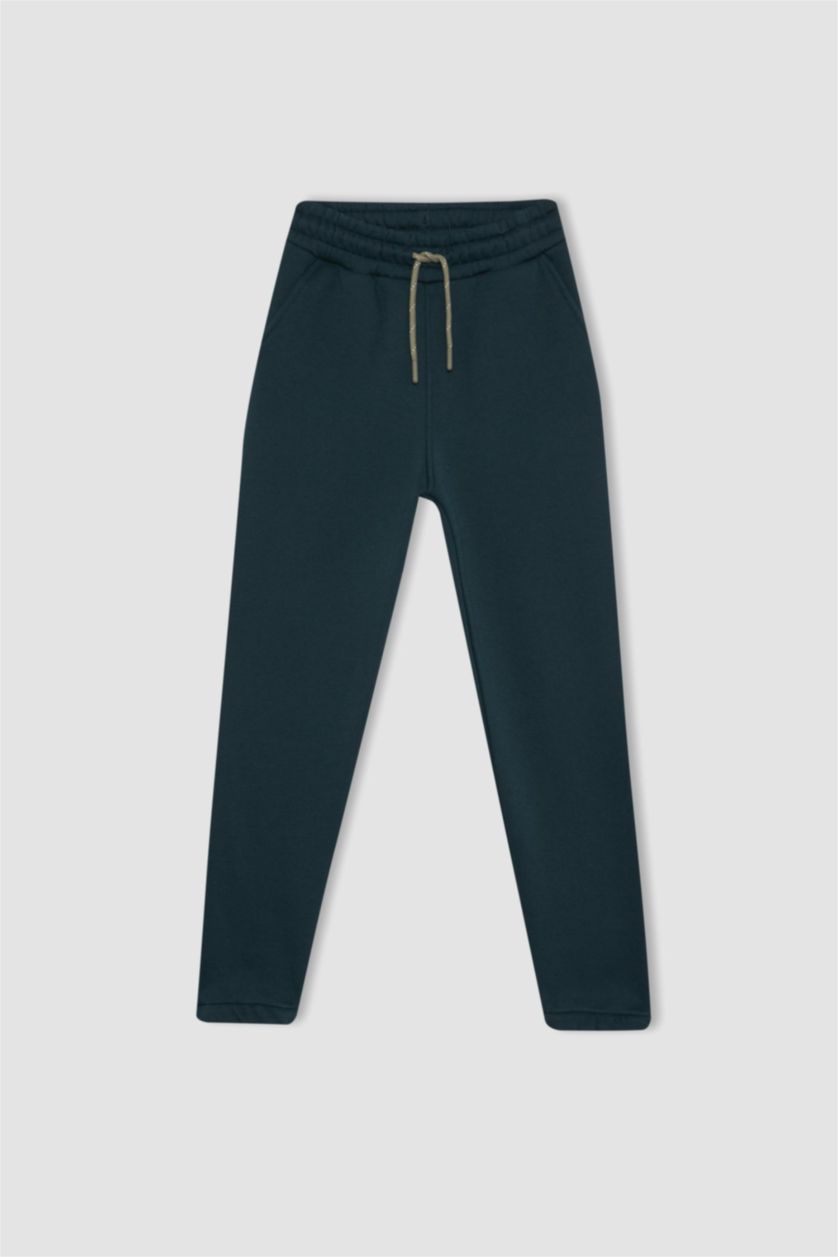 أولادي أخضر غامق بنطلون سويت بانتس اولادي تقيل قصة عادية