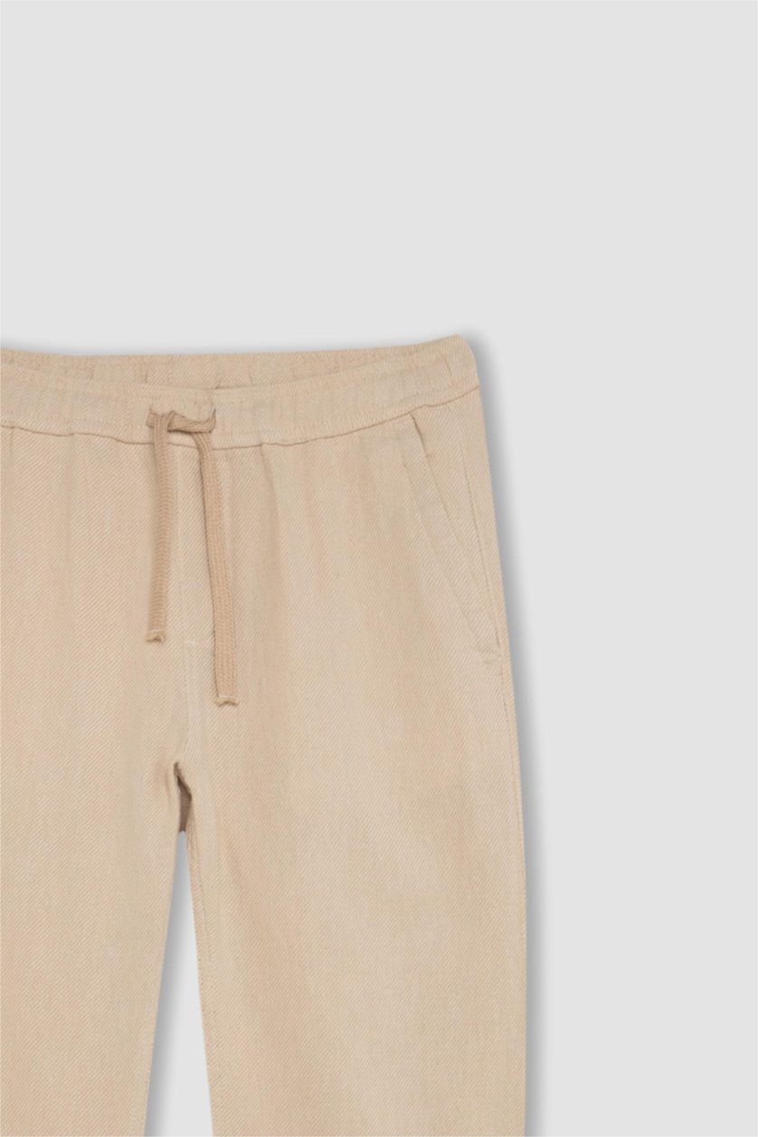 رجال بيج بنطلون قطن قصة عادية