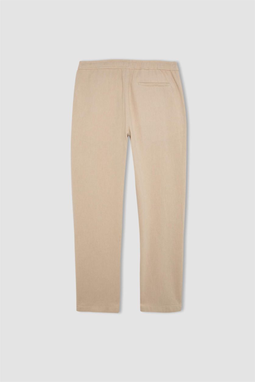 رجال بيج بنطلون قطن قصة عادية