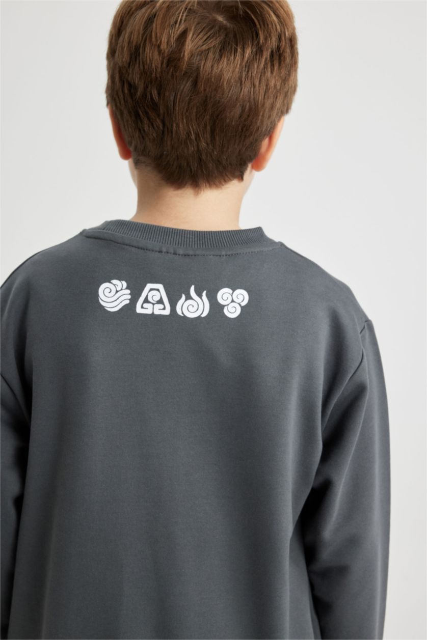 Мальчики и подростки Антрацит Свитшот Avatar the Last Airbender с капюшоном для мальчиков