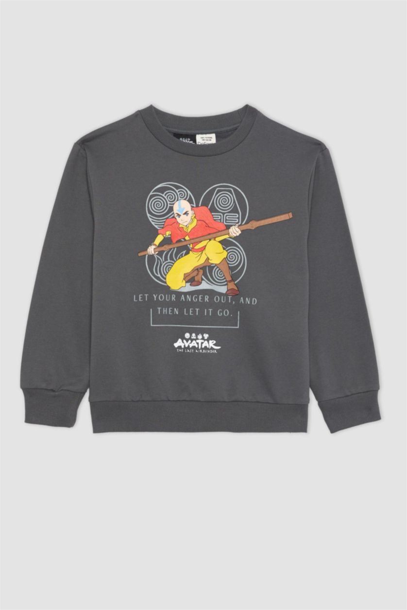 Мальчики и подростки Антрацит Свитшот Avatar the Last Airbender с капюшоном для мальчиков