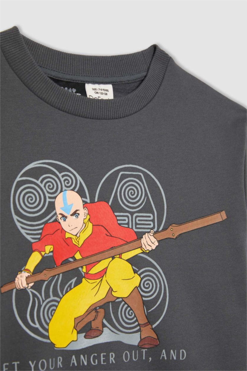 Мальчики и подростки Антрацит Свитшот Avatar the Last Airbender с капюшоном для мальчиков