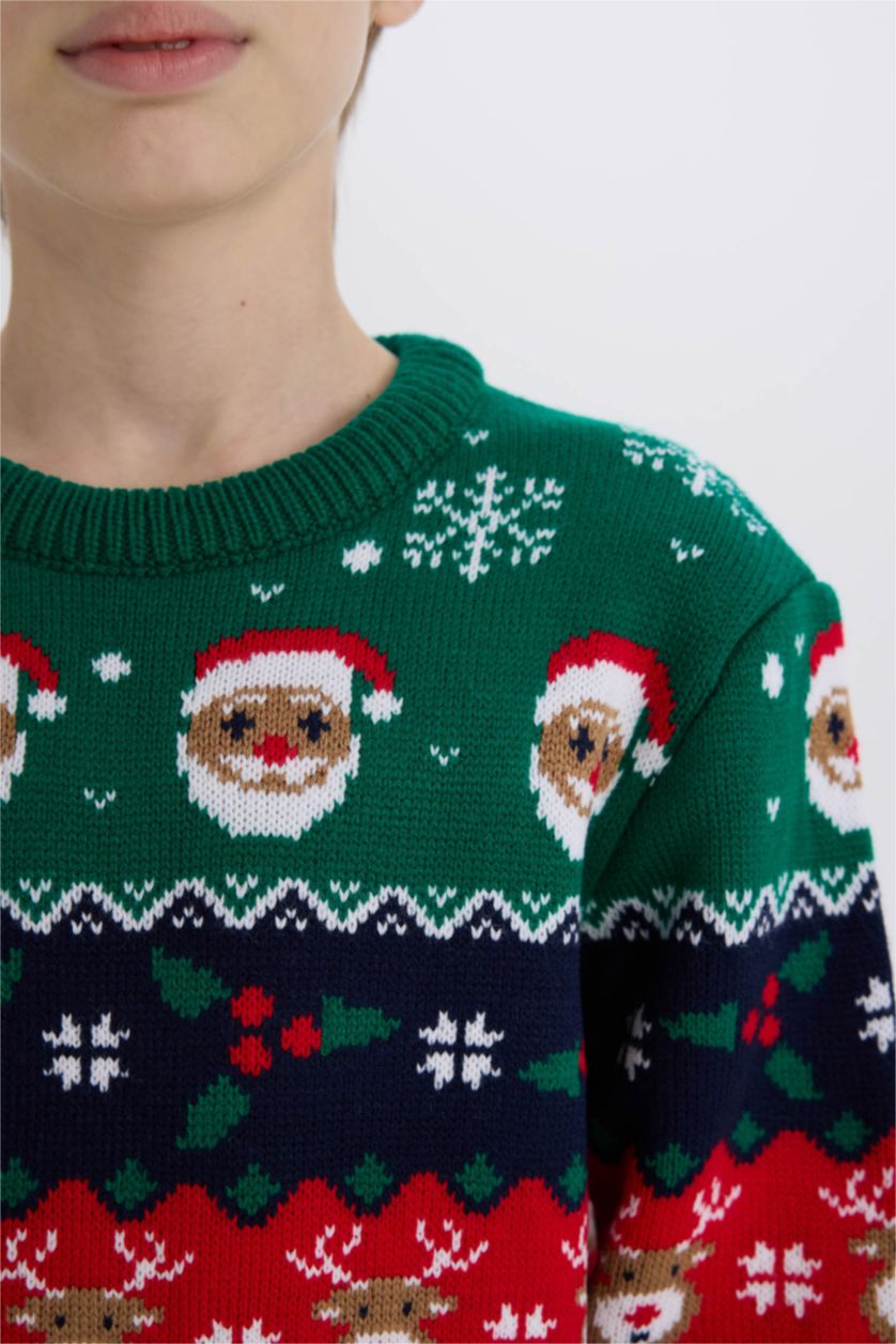 أولاد كحلي بلوفر تريكو قصة عادية بياقة مستديرة