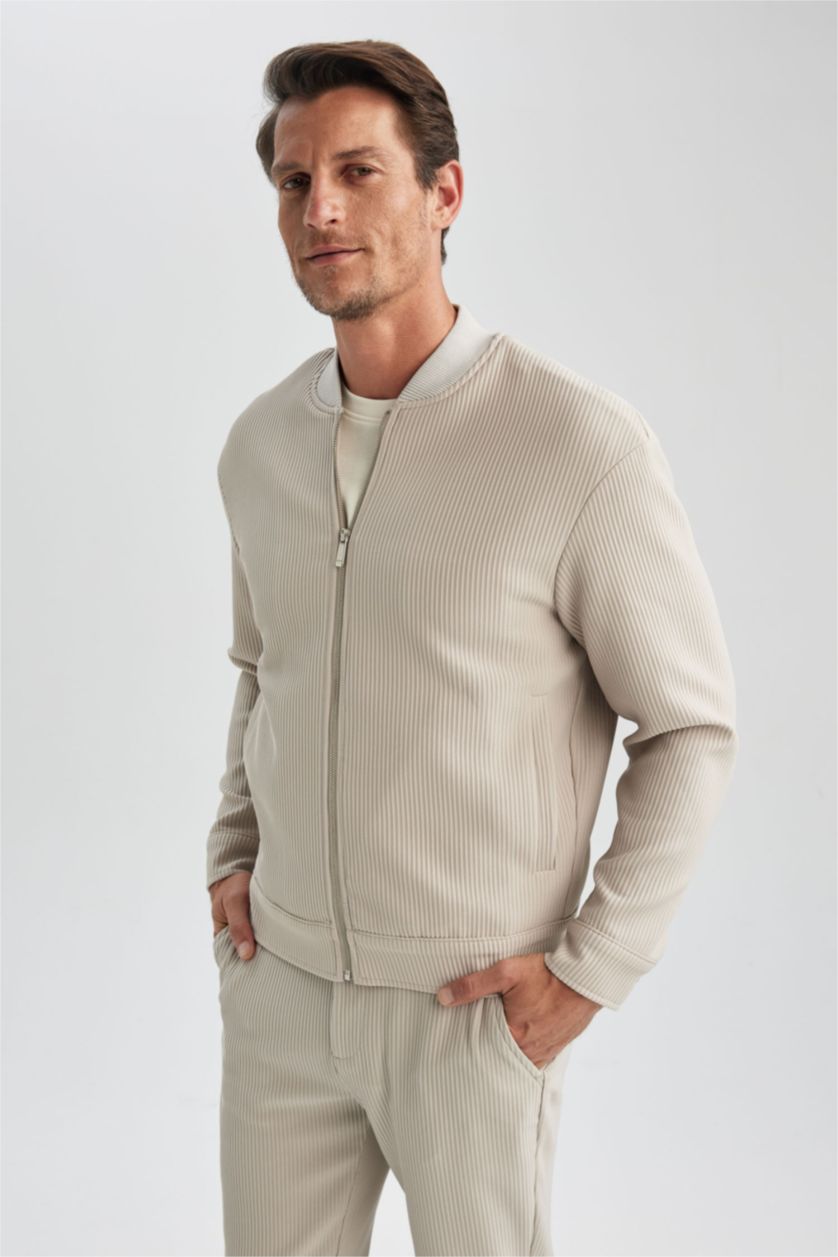 Ерлер Ашық сұр бомбер толық астар Пальто