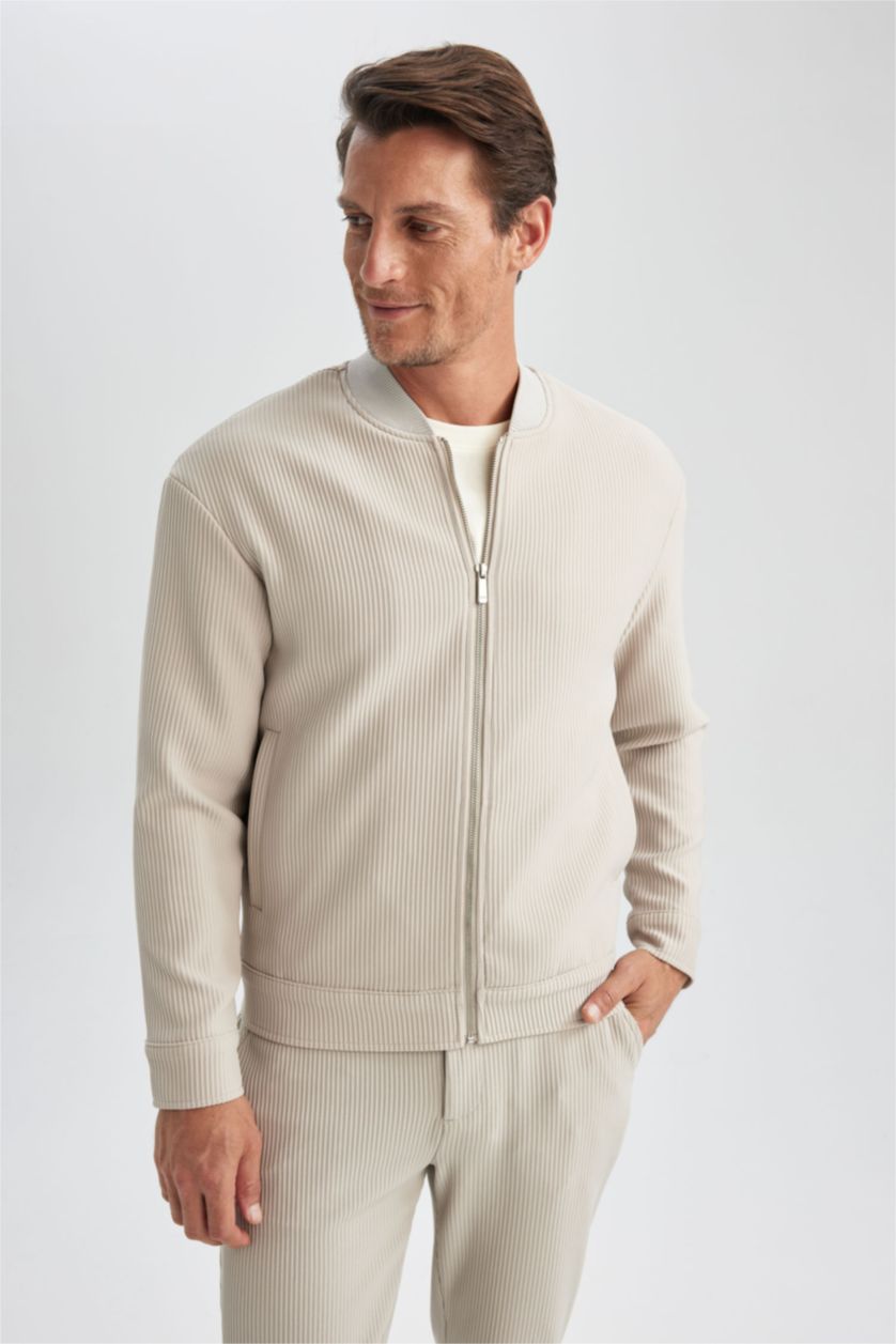 Ерлер Ашық сұр бомбер толық астар Пальто