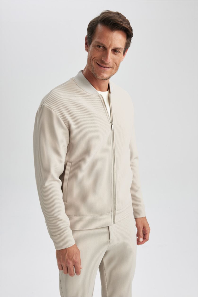 Ерлер Ашық сұр бомбер толық астар Пальто