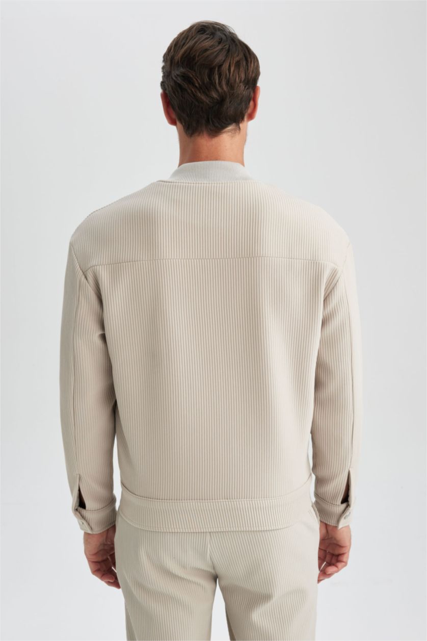 Ерлер Ашық сұр бомбер толық астар Пальто