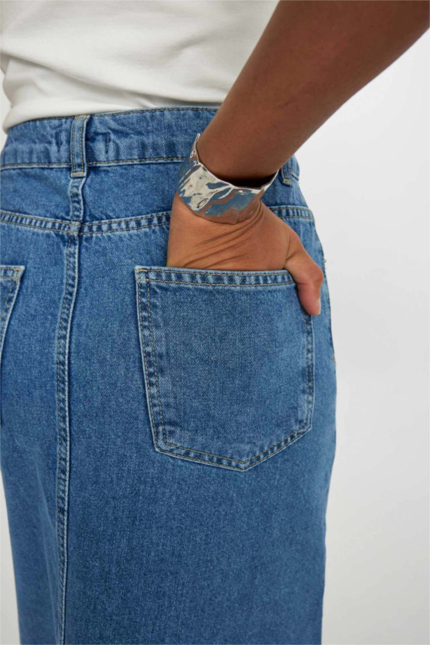 FEMME BLEU Clair Jupe Jean Longue Pour Fille
