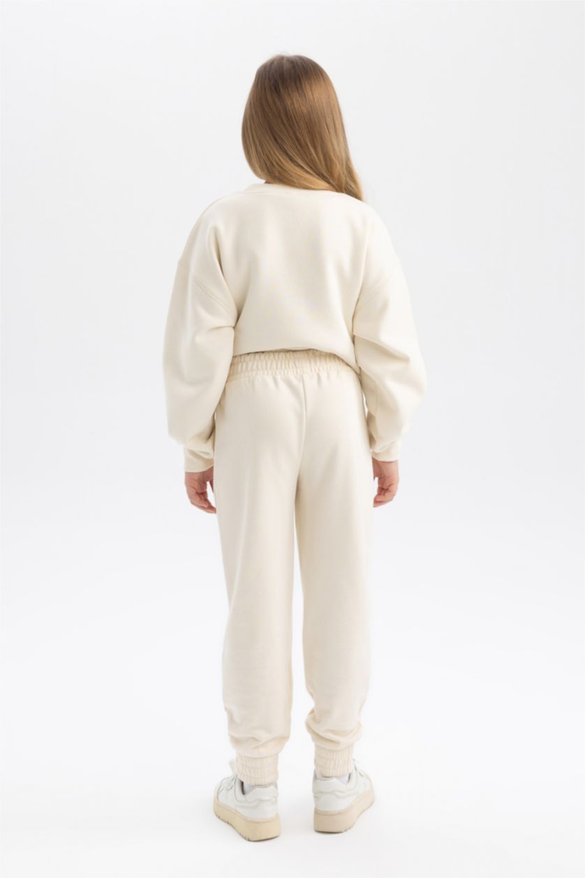 GIRLS & TEENS Ecru Girl Jogger Sweatpants
