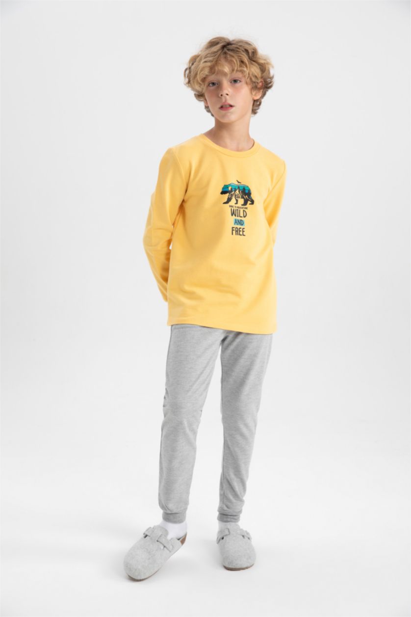 GARÇONS Jaune Pyjamas Coupe Régulière Pour Garçon - 2 Pièces