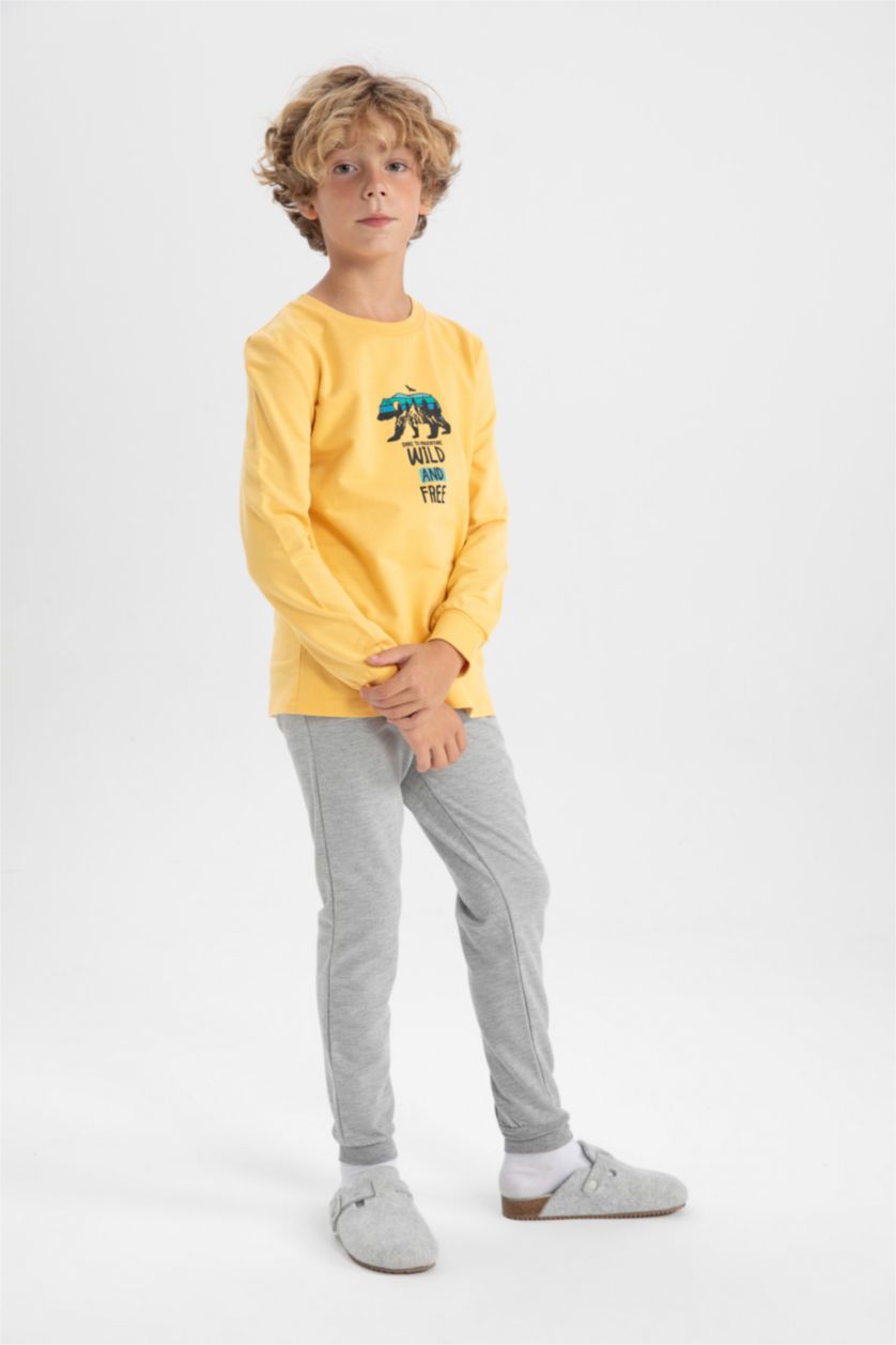 GARÇONS Jaune Pyjamas Coupe Régulière Pour Garçon - 2 Pièces