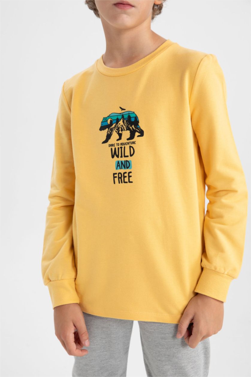 GARÇONS Jaune Pyjamas Coupe Régulière Pour Garçon - 2 Pièces