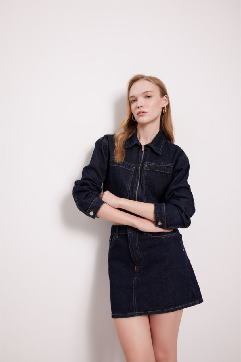 FEMME Bleu Foncé Veste Jean