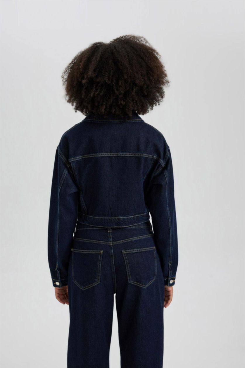 FEMME Bleu Foncé Veste Jean