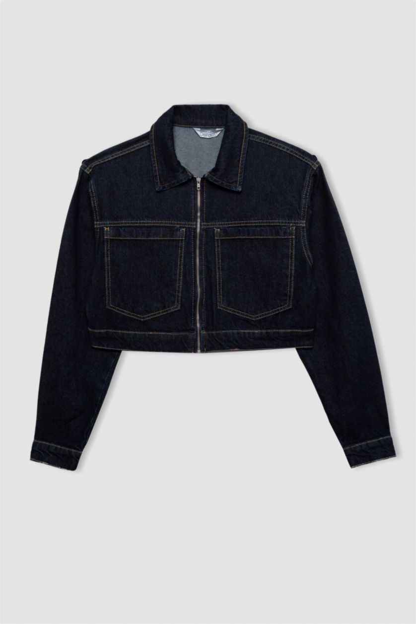 FEMME Bleu Foncé Veste Jean