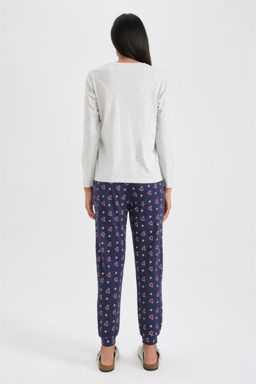 Әйелдерге әскери-теңіз Fall in Love қалыпты пішім дөңгелек жаға 2 Трикотаж жиынтығы