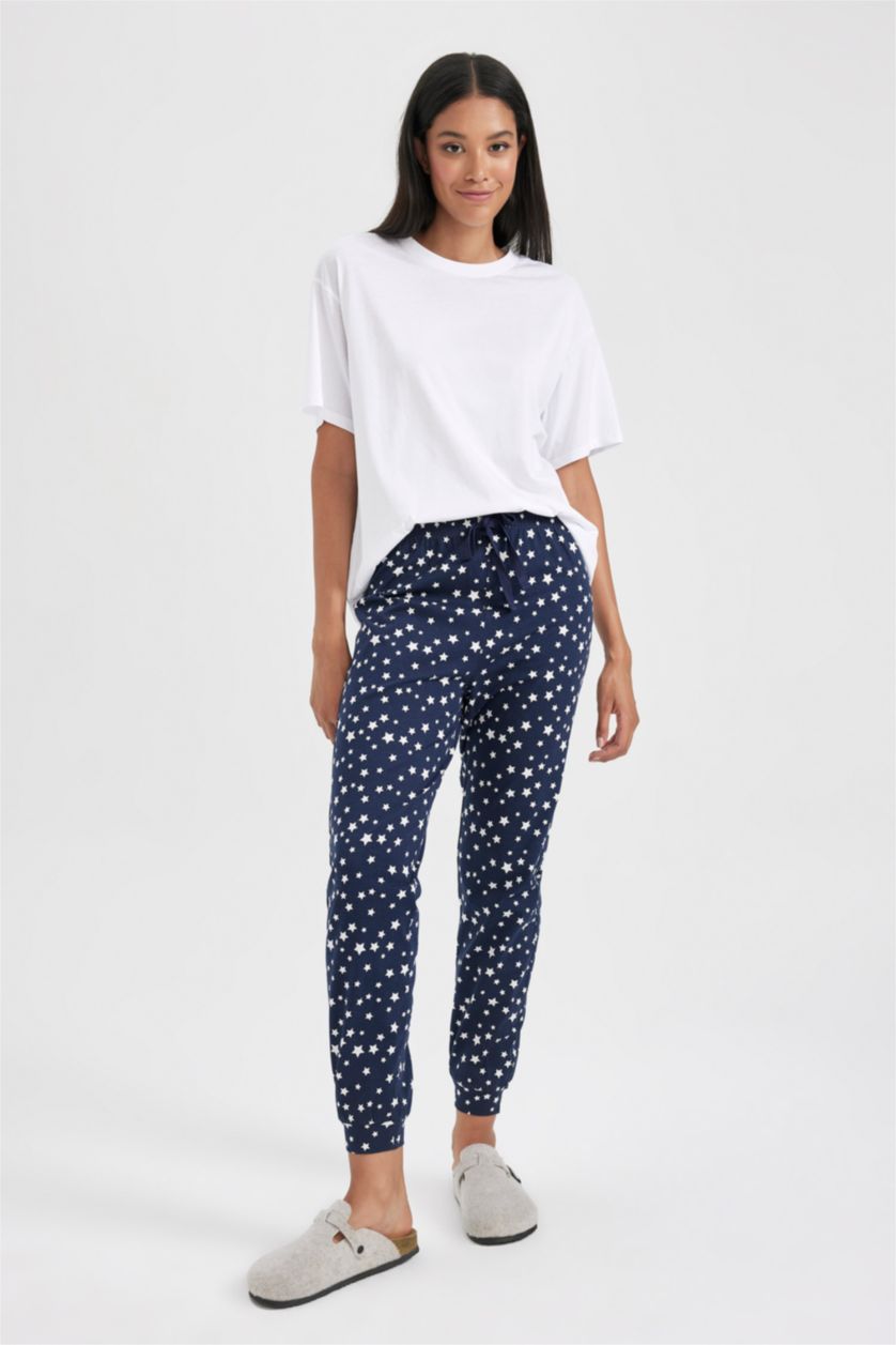 نساء كحلي Regular Fit Knitted Bottoms