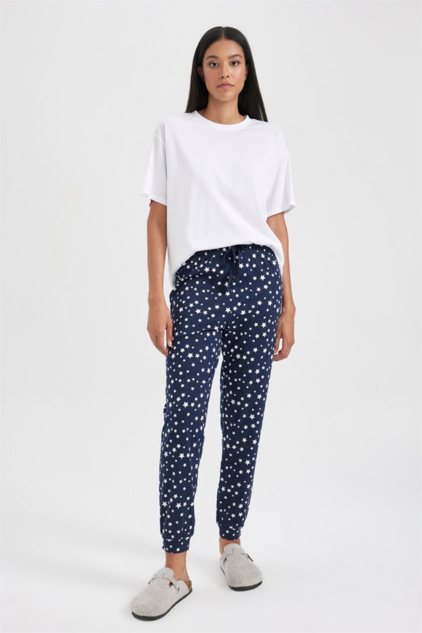 نساء كحلي Regular Fit Knitted Bottoms