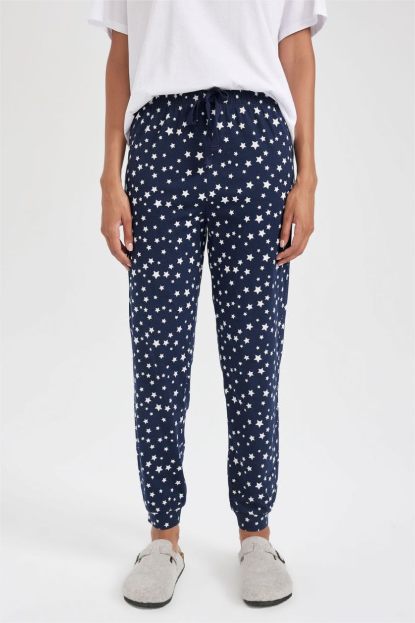 نساء كحلي Regular Fit Knitted Bottoms