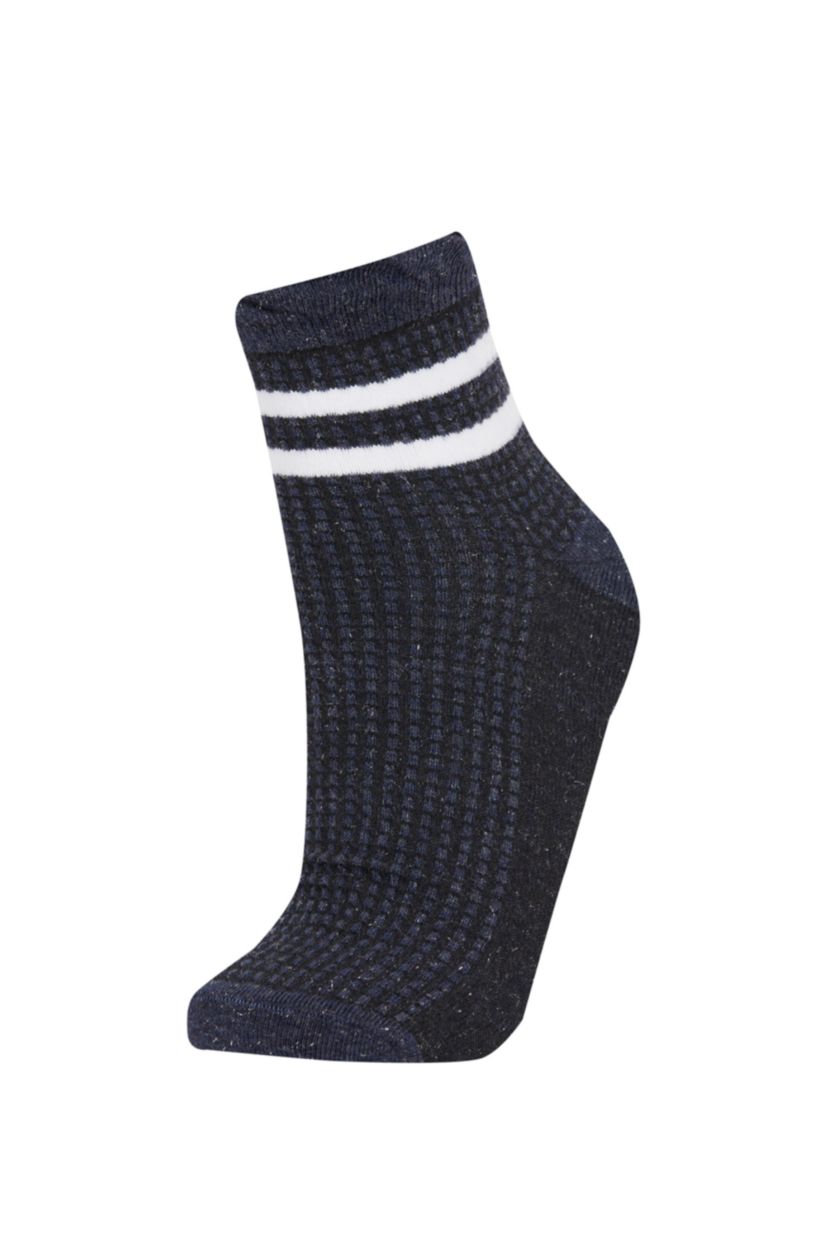 Женщины Разноцветный Носки из хлопка для женщин, 3 пары