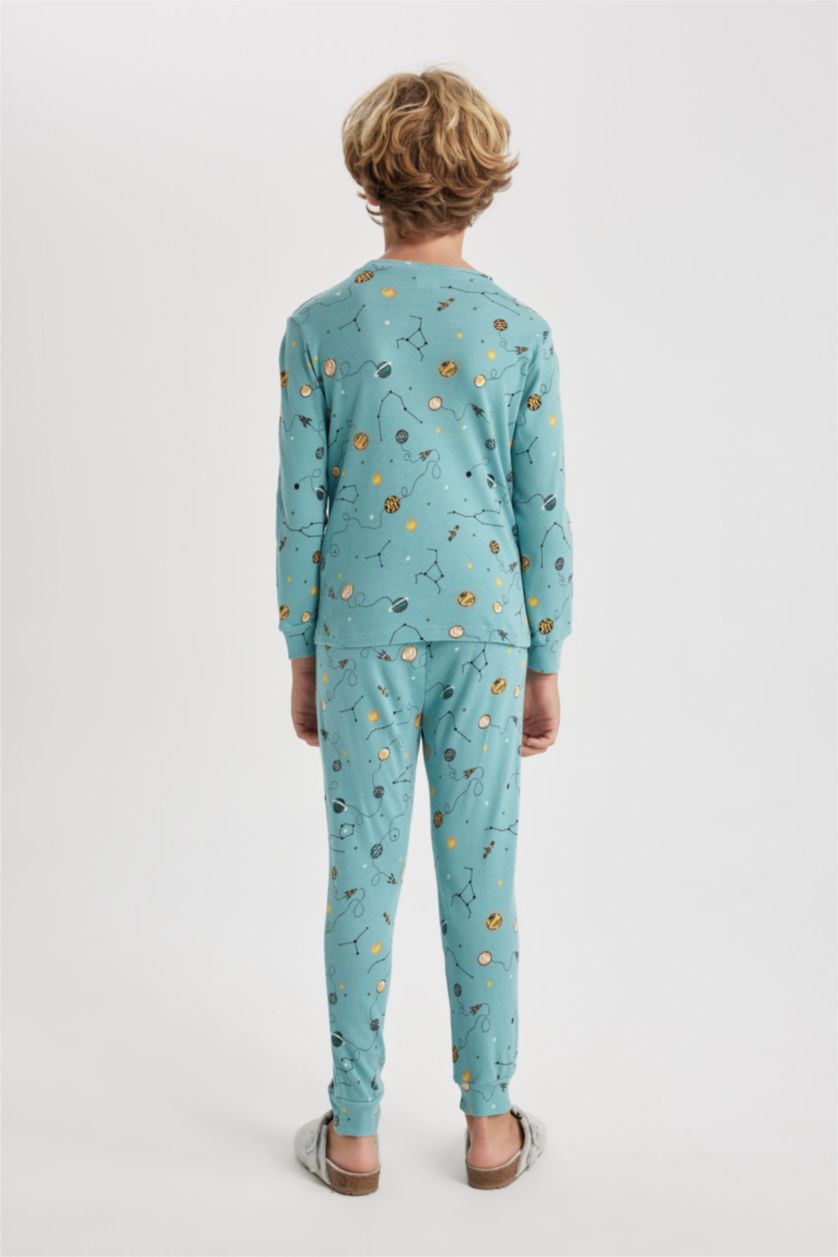 GARÇONS Mat Mavi Ensemble Pyjama à Manches Longues Imprimé Pour Garçon