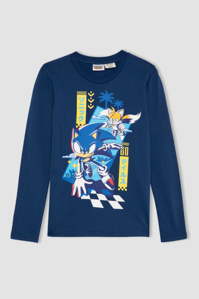 Erkek Çocuk - Genç Erkek İndigo Erkek Çocuk Baskılı Uzun Kollu Penye Pijama Takımı