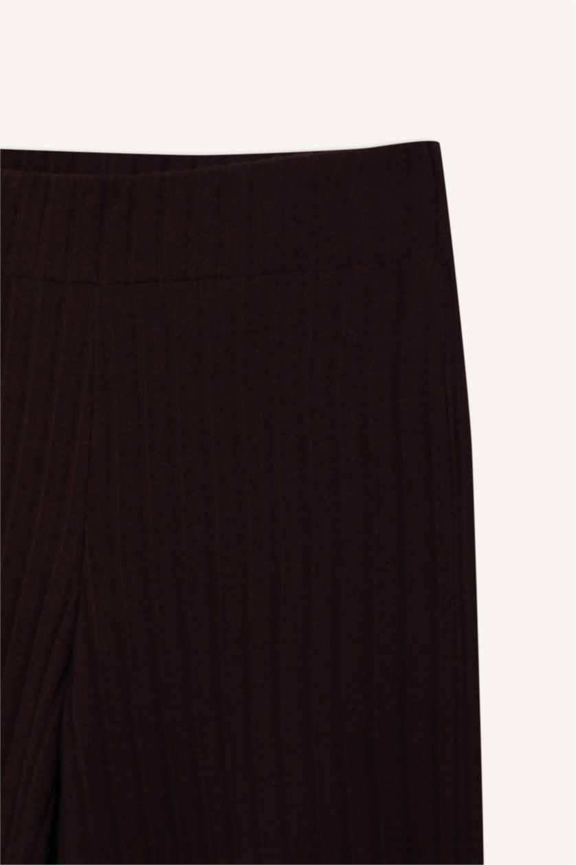 WOMAN Bordeaux Normal Waist Corduroy Camisole Fabric Basic Wide Leg Sweatpants