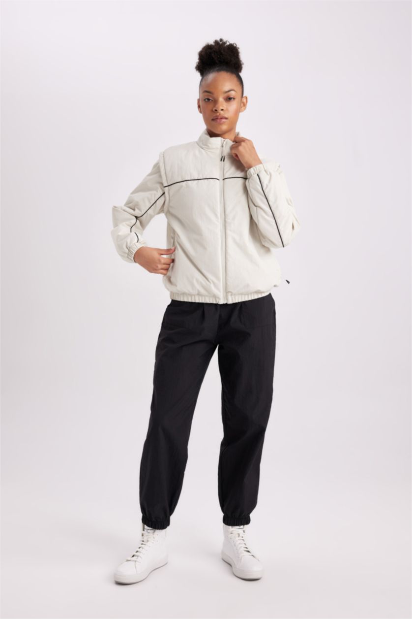 Kadın Taş Su İtici Fermuarlı Mont