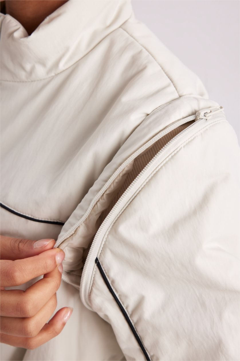 Kadın Taş Su İtici Fermuarlı Mont