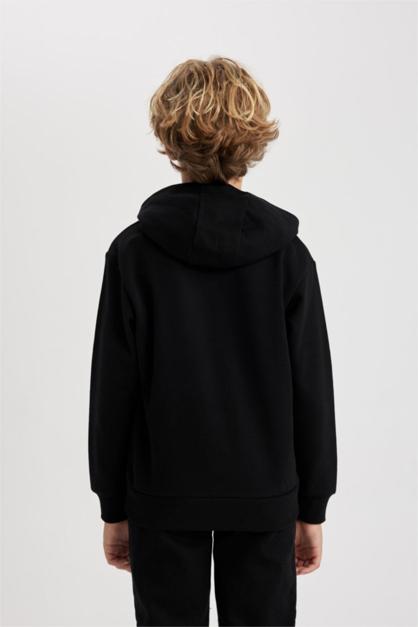 BOYS & TEENS Black Boy Stranger Things Hooded Sweatshirt