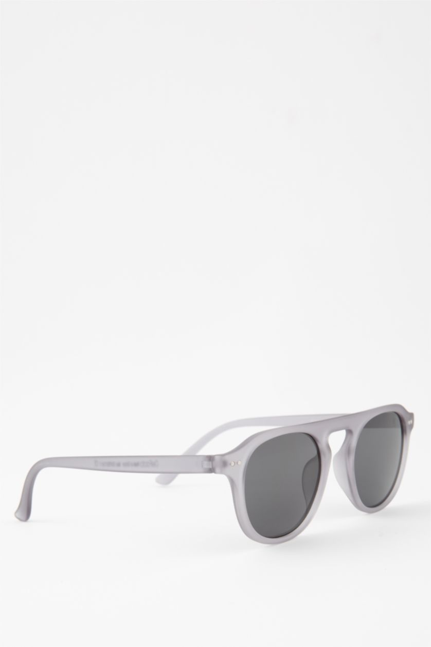 Erkek Koyu Gri Erkek Geometrik Güneş Gözlüğü