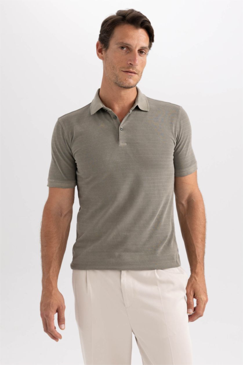 MAN Teak Slim Fit Polo Neck Short Sleeve T-Shirt