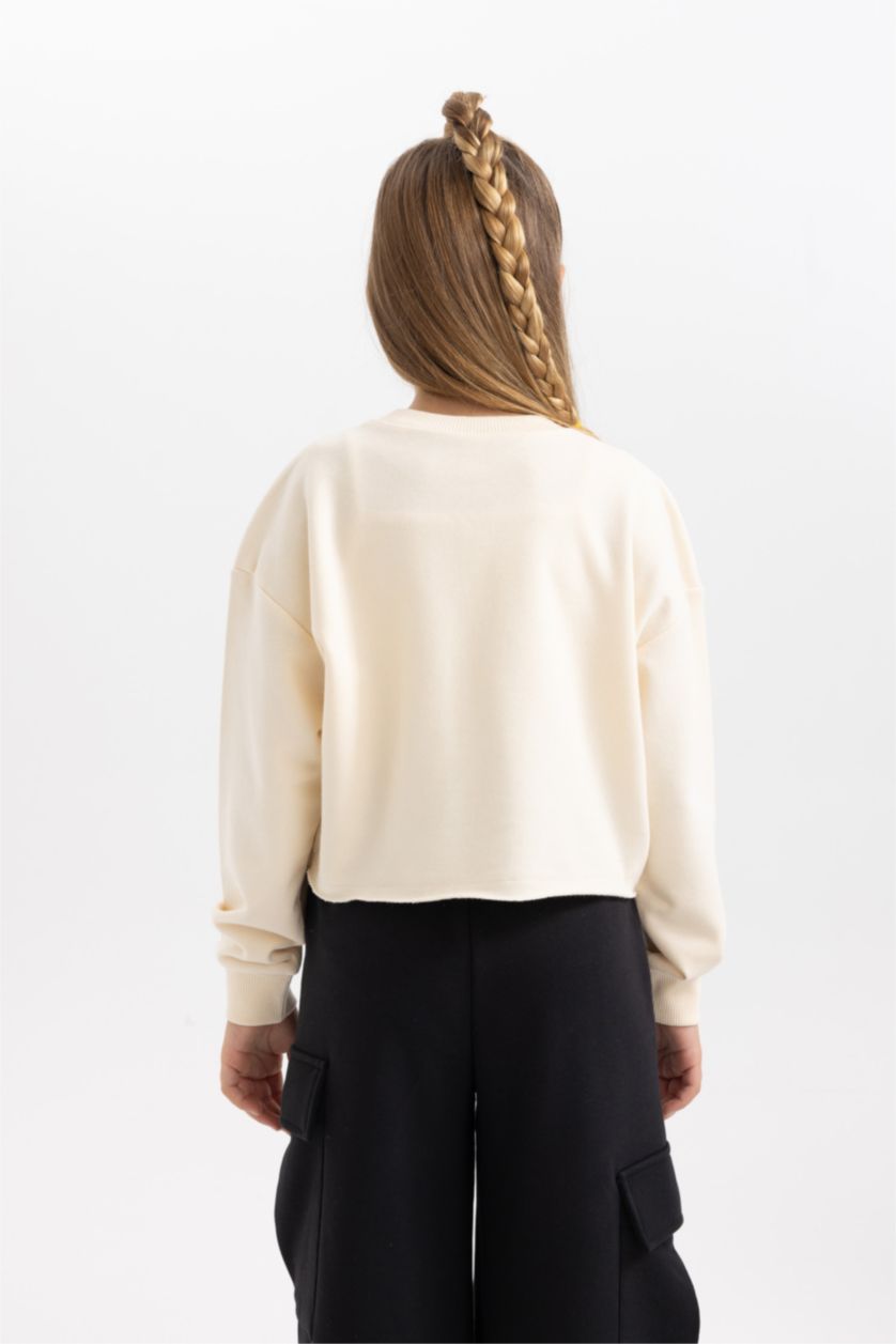 بناتي بيج فاتح سويت شيرت بناتي كروب من قطعتين