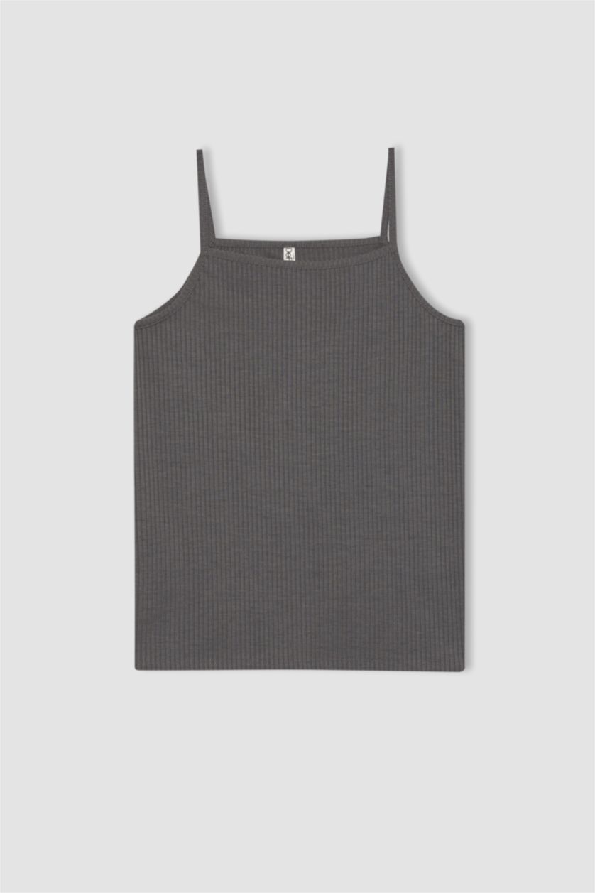 بنات رمادي سويت شيرت بناتي كروب برقبة مستديرة