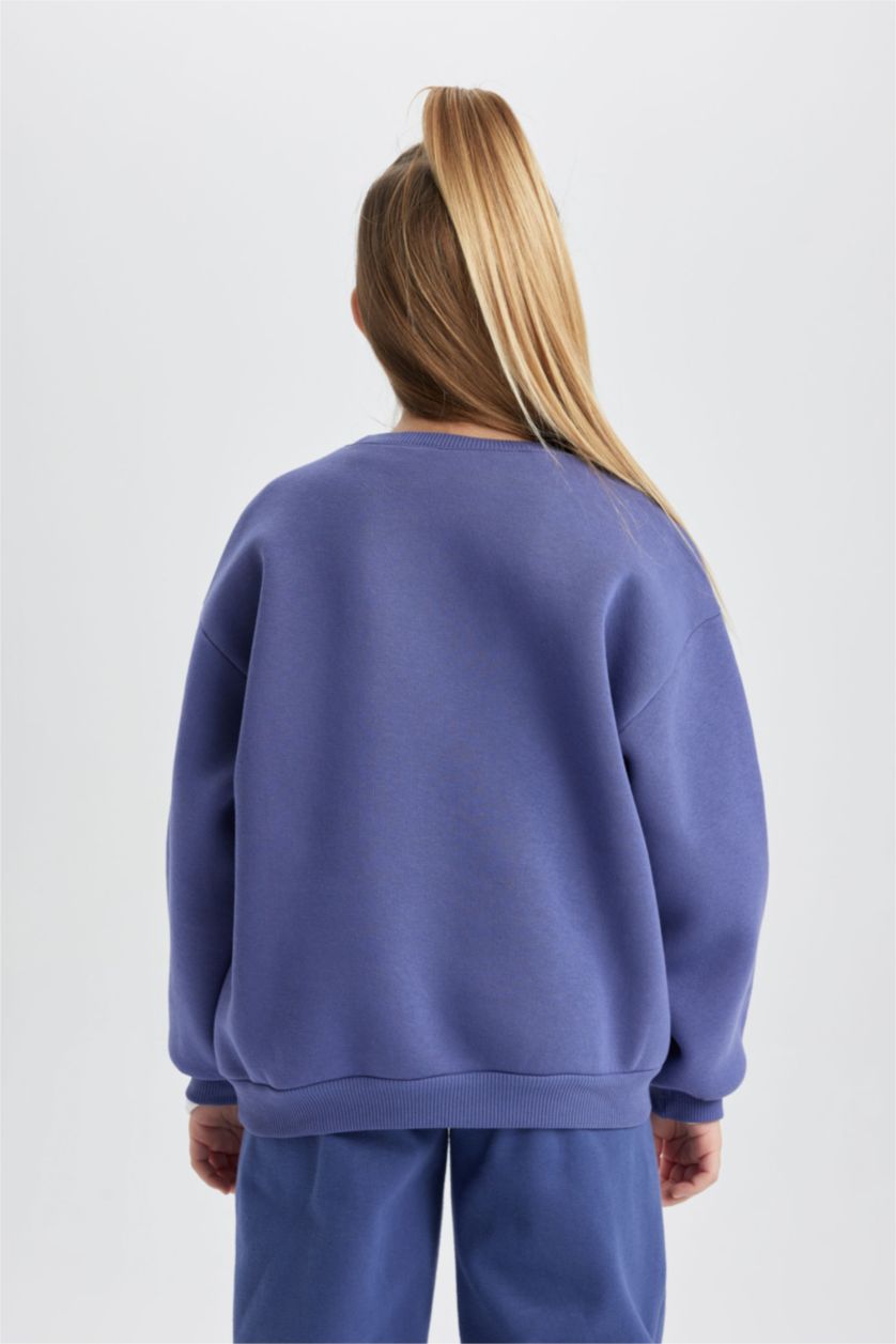 GIRLS & TEENS Violet Girl Snoopy Crew Neck Sweatshirt